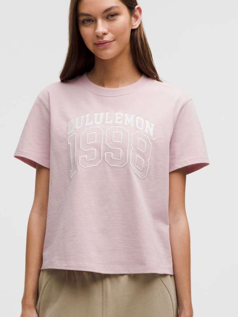Lululemon Relaxed-fit Cotton Jersey Tee Graphic Pink Haze